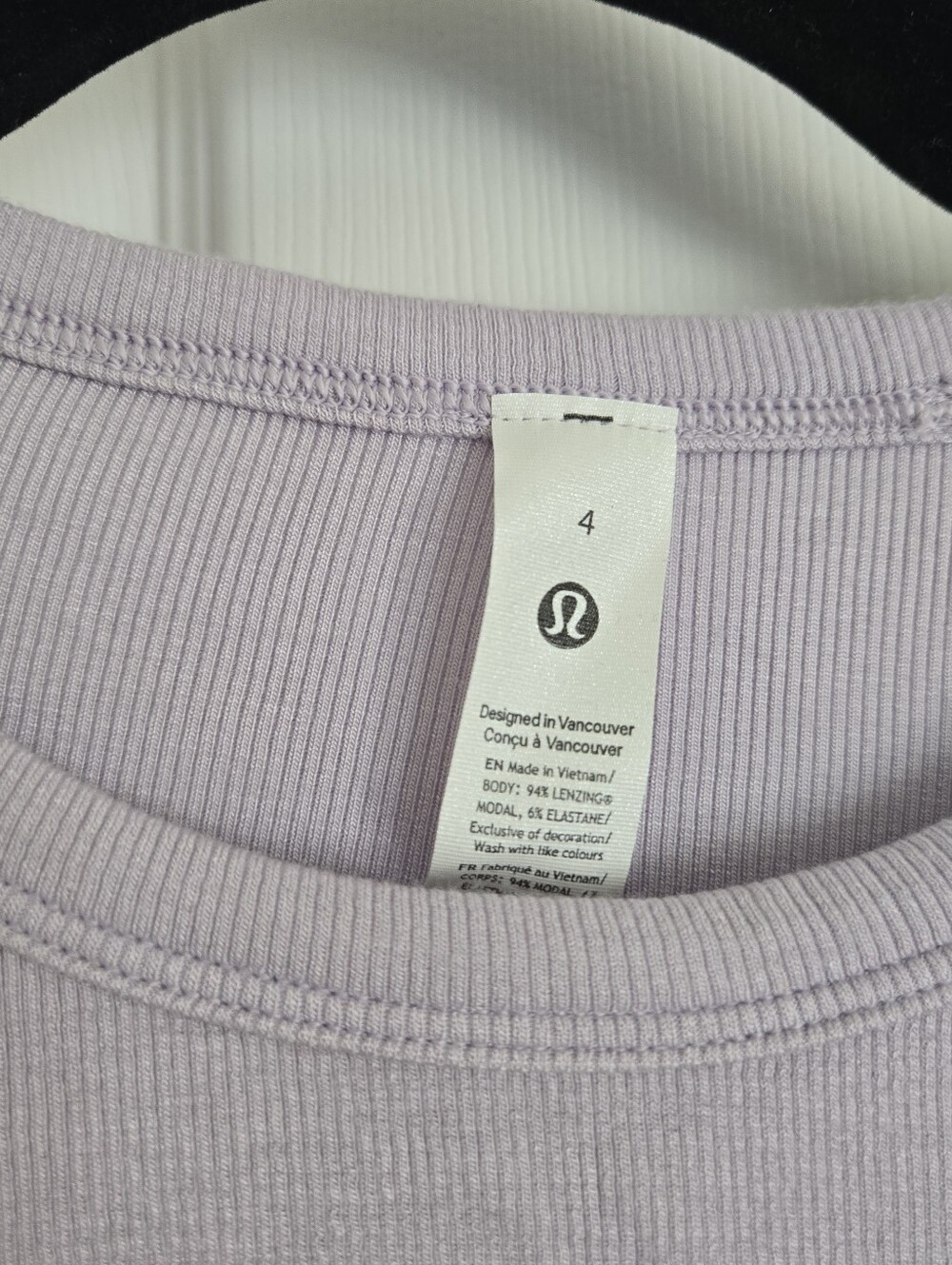 Lululemon Hold Tight Short Sleeve In Lilac *discontinued Size 4 - Picture 5 of 6
